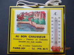 GLACOIDE/THERMOMETRE PUBLICITAIRE  Au Bon Chausseur  PARIS 20e  * Visuel La Creuse à Aubusson - Sonstige & Ohne Zuordnung