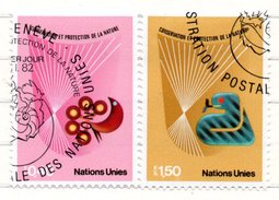 81 - NAZIONI UNITE ONU Ginevra 1982 , Unificato N. 109/110  Usato - Usati