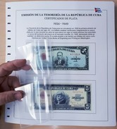 ALBUM DE BILLETES DE CUBA REPÚBLICA POR AÑOS 1905-1958. BANKNOTES. - Kuba