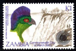 Zambia - 1983 Commonwealth Day K1 Turaco (**) # SG 382 - Coucous, Touracos