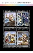 Sierra Leone 2017, Antartic Exploration, E. Shackleton, Ships, 4val In BF - Polar Explorers & Famous People