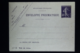 France Enveloppe  Pneu Sameuse  Type K17    1911 - Pneumatische Post