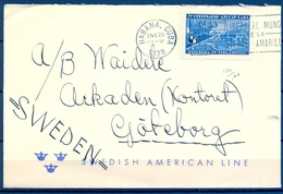 CUBA 1938 , SOBRE DE LA " SWEDISH AMERICAN LINE " , CIRCULADO ENTRE LA HABANA Y GOTEBORG , YV. 238 - Cartas & Documentos