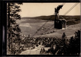 Oberwiesenthal - S/w Drahtseilbahn 4   Mit Ortsansicht - Oberwiesenthal