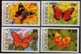 DOMINIQUE Dominica Papillons (yvert 1121/24) , Neuf Sans Charniere. ** MNH - Butterflies