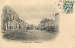 -dpts Div.-ref PP220- Deux Sevres - Sauze Vaussais - Route Naionale - Hotel Des Voyageurs - Hotels - Carte Bon Etat - - Sauze Vaussais