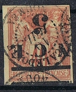 NOUVELLE-CALEDONIE N°6a  Variété Surcharge Renversée, Barre Inférieure Doublée - Used Stamps