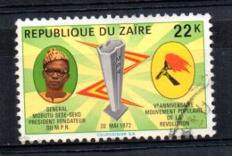 Zaire - 1972 - 22k 5th Anniversary Of Revolution - Used - Usados