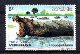 Zaire - 1982 - 8z Virgunga National Park, Hippopotamus - Used - Oblitérés