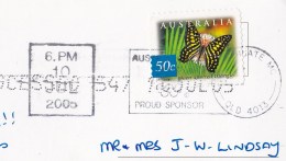 Australia 2005 50c Green-spotted Triangle On Postcard - QLD 4013 - Lettres & Documents