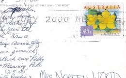 Australia 2000 Coastal Flowers 45c Hibbertia Scandens On Postcard - Covers & Documents