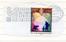 174 - NAZIONI UNITE ONU 1994 Ginevra , Unificato N. 244 Usato. Annullo Targhetta "..enfant Africain..." - Used Stamps