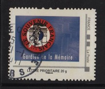 Timbre Personnalise Oblitere - Lettre Prioritaire - Gardien De La Memoire - Le Souvenir Francais - Used Stamps