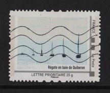 Timbre Personnalise Oblitere - Lettre Prioritaire - Regate En Baie De Quiberon - Used Stamps