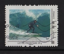 Timbre Personnalise Oblitere - Lettre Prioritaire - Surf - Gebraucht