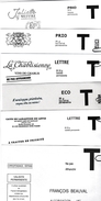 Enveloppes Réponse T - Lot De 6 - Cartes/Enveloppes Réponse T