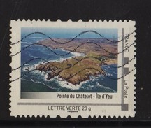 Timbre Personnalise Oblitere - Lettre Verte - Pointe Du Chatelet - Ile D Yeu - Used Stamps