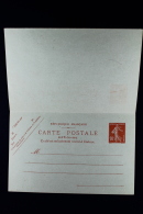 France: Carte Postal Avec Response Payee Type Semeuse Camee   E4   1907 - Cartes Postales Types Et TSC (avant 1995)