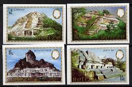 Belize 1983, Maya Monuments, 4val IMPERFORATED - Indiens D'Amérique