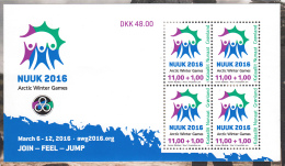 Greenland MNH 2015 Minisheet Of 4 11k + 1k 2016 Arctic Winter Games, Nuuk - Ungebraucht