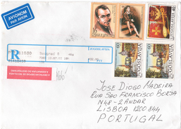 Yugoslavia Registered Cover To Portugal - Cartas & Documentos