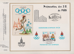 Feuillet Tirage Limité CEF 231 1915 1916 Bloc 53 Préparation Jeux Olympiques Moscou Lake Placid Braine-l'Alleud - 1971-1980