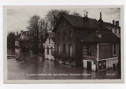 Carte Postale Juvisy Inondation 1910 Quai Gambetta Restaurant Besnard CPA - Juvisy-sur-Orge