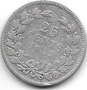 *netherlands 25 Cents 1897  Km 115 - 25 Cent