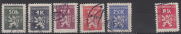 TSJEHOSLOWAKIJE - Michel - 1945 - Nr 1/7 (Zonder Nr 6) - Gest/Obl/Us - Dienstmarken