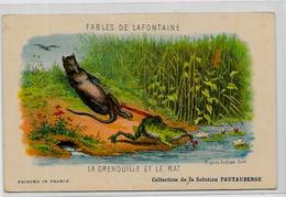 CPA Fables De La Fontaine Publicité Solution Pataubeuge Non Circulé Dos Publicitaire Gustave Doré Grenouille Rat - Vertellingen, Fabels & Legenden