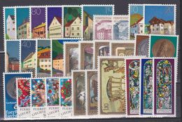 Liechtenstein Année Complète 1978 XX Timbres-Poste Du N° 633 à 663 Soit 31 Timbres Sans Charnière, TB - Années Complètes