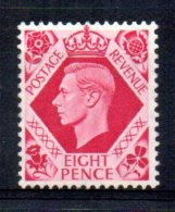 Great Britain - 1939 - 8d George VI Definitive - MH - Unused Stamps