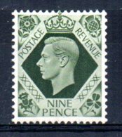 Great Britain - 1939 - 9d George VI Definitive - MH - Neufs