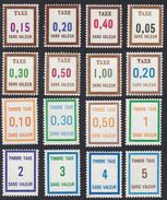 FRANCE Francia Frankreich - 1972/1985 - Lotto 16 Valori Taxe "fictifs" Nuovi MNH; Vedere Descrizione Completa. - Finti