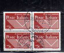 ITALIA REPUBBLICA ITALY REPUBLIC 1995 ENTE PUBBLICO ECONOMICO POSTE ITALIANE LIRE 750 BLOCCO DA LIBRETTO USATO USED - 1991-00: Usados