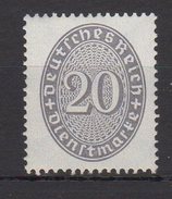 MiNr. 114 - 131 Deutschland Deutsches Reich, Dienstmarken 1927/1933, Dez. Dienstmarken: - Oficial