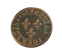 Double Tournois - Henri IIII - France - 1603 A - TB+ - Cuivre - 2,87 Gr. - 1589-1610 Henri IV Le Vert-Galant