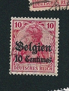 N° 3   Oblitéré Timbre Allemagne / Belgique Oblitéré 1916/1918 Surcharge Belgien 10 Centimes - Zone Belge