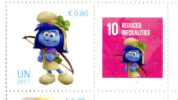 ONU Vienne 2017 - Détaché De Feuille De Timbres Perso - Inter.day Of Happiness Smurfs ** - Nuovi