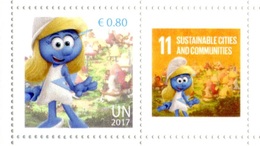 ONU Vienne 2017 - Détaché De Feuille De Timbres Perso - Inter.day Of Happiness Smurfs ** - Nuovi