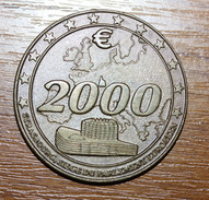 Jeton Bronze "Frappé à L'occasion Du Passage à L'an 2000 / Centre Commercial Européen Strasbourg" Euro - Euro Der Städte