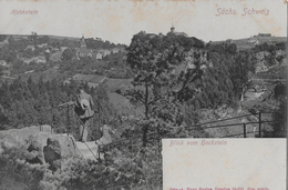 HOHNSTEIN → Aussichtspunkt Hohnstein Mit Tourist (Sächs.Schweiz) Ca.1900 - Hohnstein (Sächs. Schweiz)