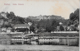 RATHEN → Kurort Im Landkreis Sächs.Schweiz Mit Dem Dampfboot HABSBURG, Ca.1920 - Rathen