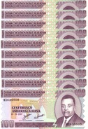 Burundi (BRB) 100 Francs 2007 UNC 10 Pcs Cat No. P-37f / BI223f - Burundi