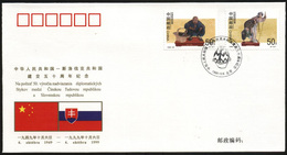 PFTN.WJ-20 CHINA-SLOVAK DIPLOMATIC COMM.COVER - Nuevos