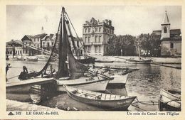 Le Grau-du-Roi (Gard) - Un Coin Du Canal Vers L'Eglise, Voiliers à Quai - Carte CAP N° 102 Non Circulée - Le Grau-du-Roi