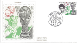 MONACO - 4 ENVELOPPES 1er JOUR - FDC - N° 1726/1729 - COUPE Du MONDE De FOOT ITALIE 1990 - FDC