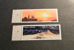 K10937-  Set With Colored  Tab MNH Namibia 1999-2000   SC. 953-954- Sunrise Over Namibia - Namibia (1990- ...)