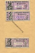 Österreich - Wien - Wiener Verkehrsbetriebe - Netzkarten-Marken 1948 Und 1952/3 Aufgeklebt - Europa