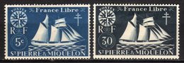 ST.PIERRE & MIQUELON - 1942 Scott# 300+303 * - Neufs